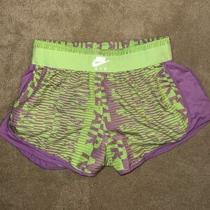 Nike Air Women's Green and Purple Shorts size large